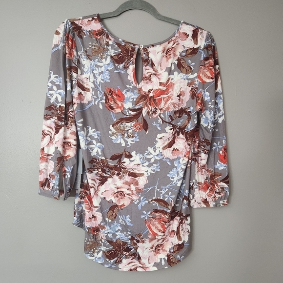Stitch Fix Daniel Rainn Branwen knit top size Small NWT gray floral - Picture 5 of 11